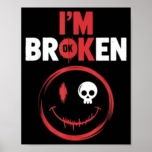 Poster Estou Bem Estou Quebrado (Frente)