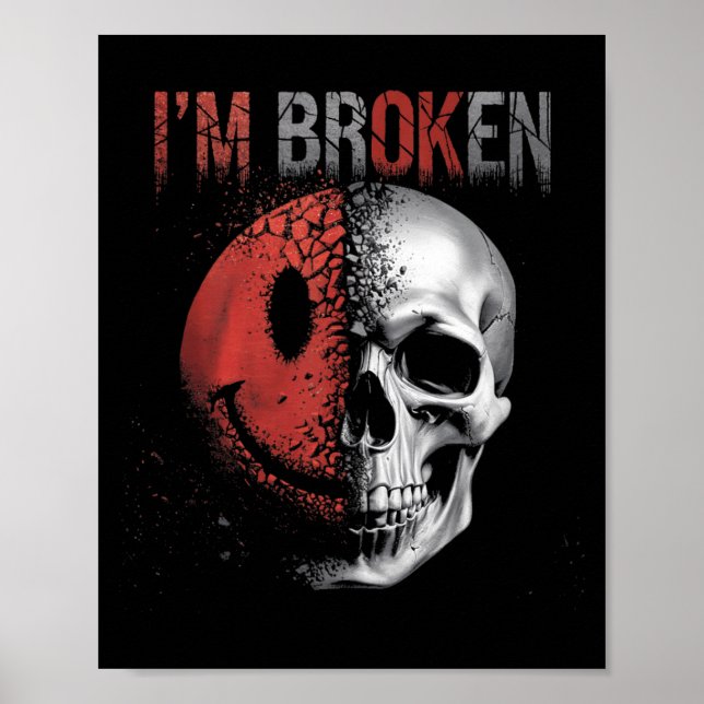 Poster Estou Bem Estou Quebrado (Frente)