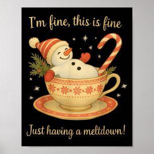 Poster Estou Bem Isso Está Bem Só Tendo um Natal de Colap