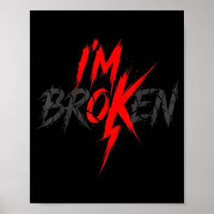 Poster Estou Bem Quebrado Quebrado Bem Invisível
