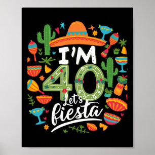 Poster Estou com 40 Vamos Festejar 40º Aniversário Cinco