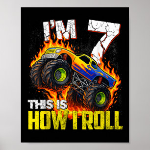 Poster Estou com 7 anos, é assim que eu rolo, 7º aniversá
