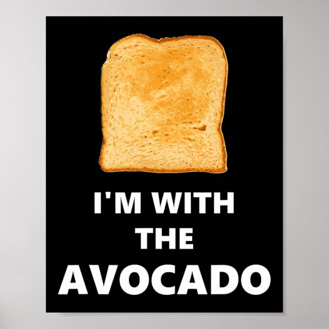 Poster Estou com a fantasia do Avocado Toast Halloween (Frente)