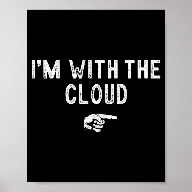 Poster Estou Com A Nuvem Combinando Roupa Preguiçosa De H (Frente)