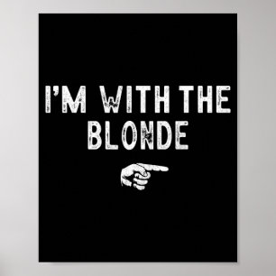 Poster Estou Com O Blonde Matching Lazy Fato De Halloween