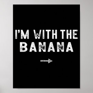 Poster Estou Com o Fantasia de Banana Combinando Preguiço