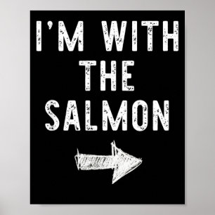 Poster Estou com o Salmão Fantasia de Casal Engraçado de