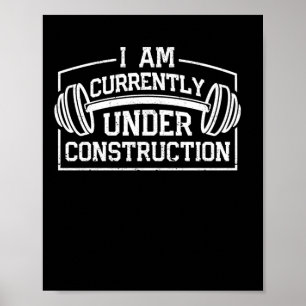 Poster Estou construindo a academia Funny