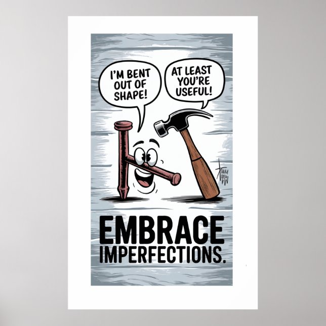 Poster "Estou curvado fora de forma" Ferramenta engraçada (Frente)