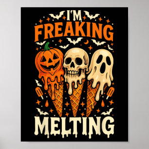 Poster Estou derretendo o Sorvete do Dia de as Bruxas eng