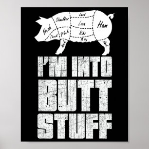 Poster Estou em Bumbuns de porco - Churrasco Engraçada Fu
