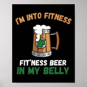 Poster Estou em Forma para Colocar Esta Cerveja na Minha