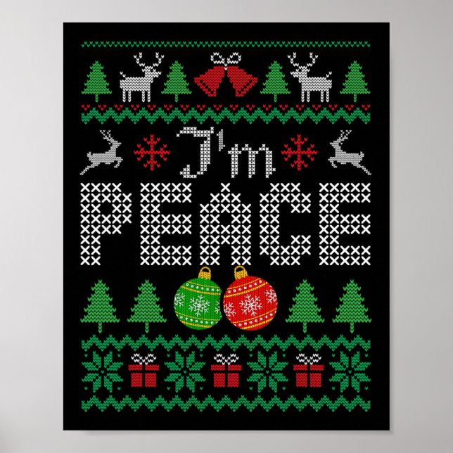 Poster Estou em paz. Vim em Casal de Natal feio (Frente)