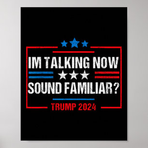 Poster Estou Falando Agora Votando Trump 2024 Eleição Tru