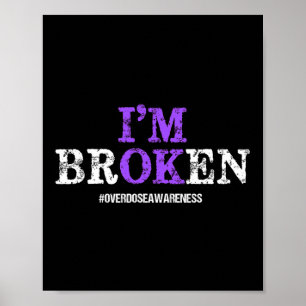 Poster Estou farto de overdose Pruple Ribbon overdose Awa