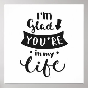 Poster Estou feliz que esteja em minha vida