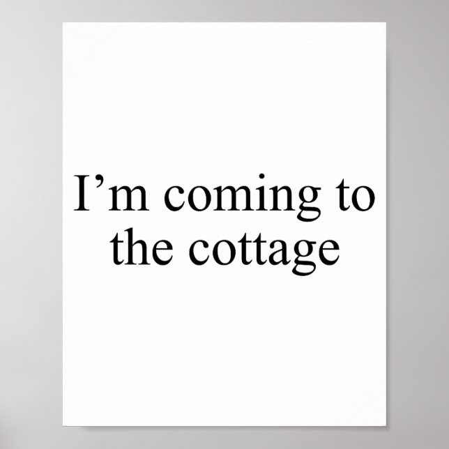 Poster Estou Indo Para A Cabana Camiseta Divertida  (Frente)