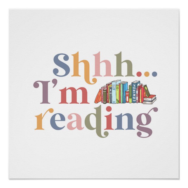 Póster Estou lendo. (Frente)