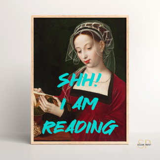 Poster Estou lendo Muro de Citação de Pintura Renascentis