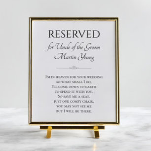 Poster Estou no Céu para Casar Tio do Memorial do Groom