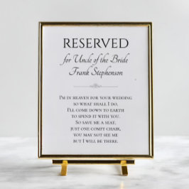 Poster Estou no Céu para o Casamento Tio da Noiva Memoria