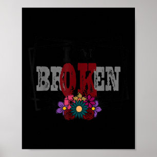 Poster Estou Ok, Estou Quebrada Doença Invisível Aw Menta