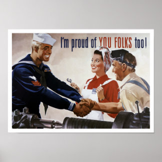 Póster Estou Orgulhosa de vocês também — WWII