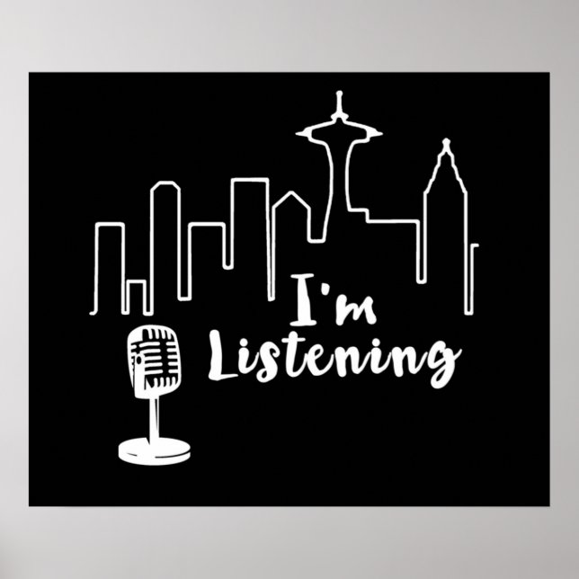 Poster Estou ouvindo (Frente)