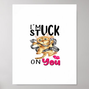 Poster Estou Preso a Você Design Simples Romântico