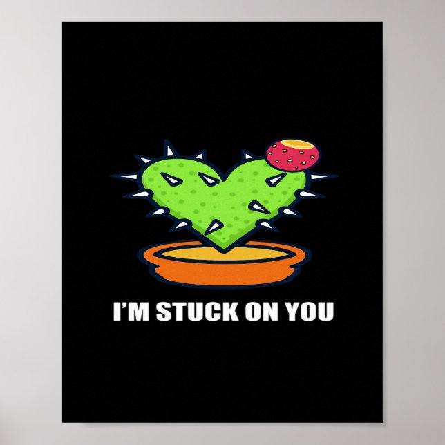 Poster Estou Preso Em Você Cacto Design De Planta Fofo  (Frente)