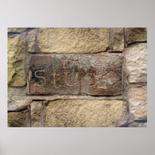 Poster "Estou preso", outro tijolo na parede