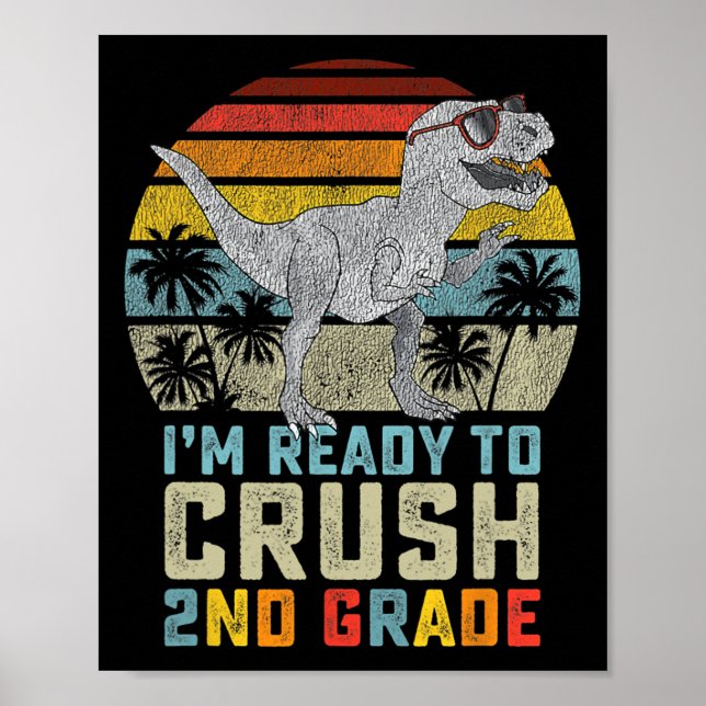 Poster Estou Pronto Para Detonar a 2ª Série Dinossauro Vo (Frente)