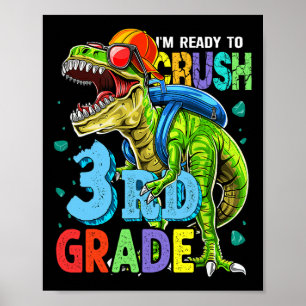 Poster Estou Pronto Para Detonar a 3ª Série Dinossauro Vo