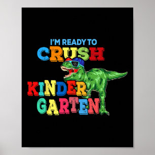 Poster Estou Pronto Para Dominar o Jardim de Infância Din