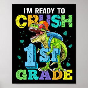 Poster Estou pronto para esmagar 1rua Dinossauro de volta
