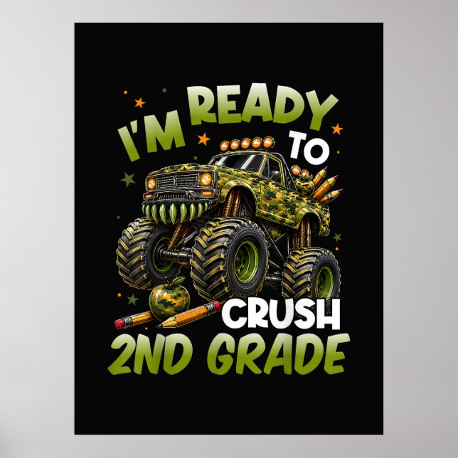 Poster Estou Pronto para Esmagar o Caminhão Monstro da 2ª (Frente)