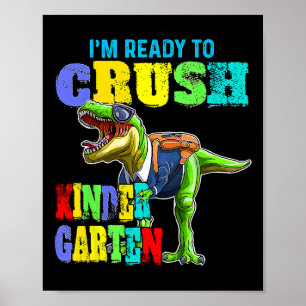Poster Estou Pronto Para Esmagar o Dinossauro do Jardim d