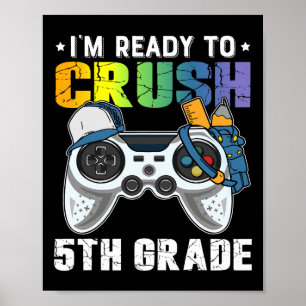 Poster Estou pronto para esmagar o jogo de vídeo do 5 par