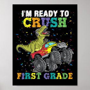 Poster Estou pronto para esmagar os Dinos do Monstro da P