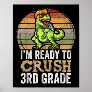 Poster Estou Pronto Para Esmagar Roupas de Dinossauro da