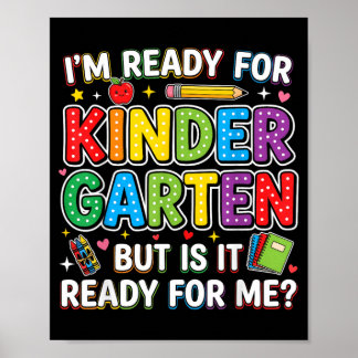 Poster Estou Pronto Para O Jardim De Infância Mas Está Pr