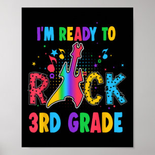 Poster Estou Pronto Para Rockar Guitarra da 3ª Série de V