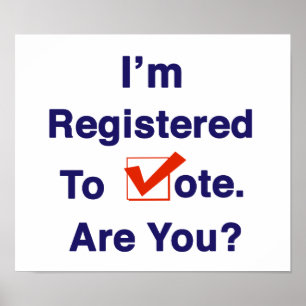 Poster Estou registrado para votar