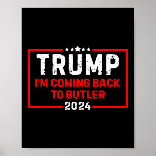 Poster Estou Voltando Para A Luta De Butler Trump Bandeir