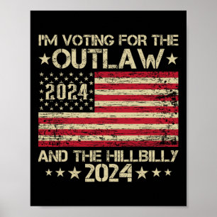 Poster Estou votando no fora da lei e na eleição do caipi