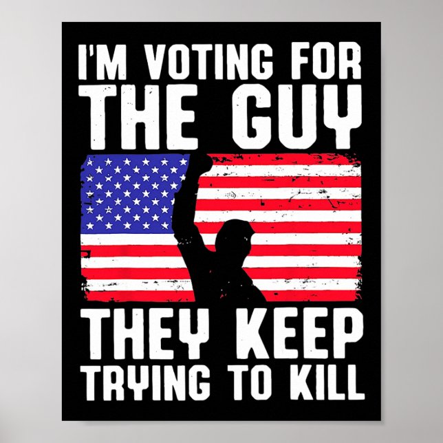 Poster Estou votando no sujeito que eles continuam tentan (Frente)