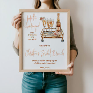 Póster Estoure o Champanhe! Sinal de Boas-Vindas Dourado