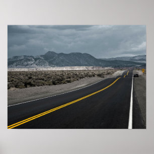 Póster Estrada da estrada - cristas de onda Califórnia