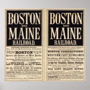 Poster Estrada de ferro de Boston e de Maine