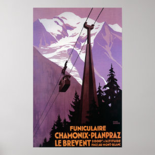 Poster Estrada de ferro de funicular a Brevent Mt.